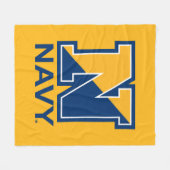 米海軍 |ネイビーイニシャルN フリースブランケット (正面(横))