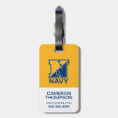 米海軍 |ネイビーイニシャルN ラゲッジタグ (裏面縦)