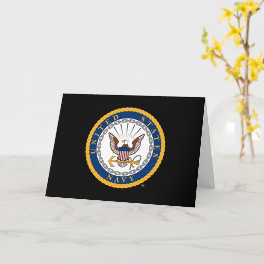 米海軍 |ネイビーエンブレム カード (黄色い花)