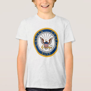米海軍 ネイビーエンブレム トライブレンドTシャツ