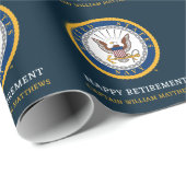 米海軍 |ネイビーエンブレム |ハッピーリタイア ラッピングペーパー (ロールコーナー)