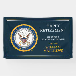 米海軍 |ネイビーエンブレム |ハッピーリタイア 横断幕