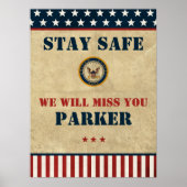 米海軍 |ネイビーエンブレム |別れのパーティー ポスター (正面)