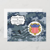 米海軍 予定保存と旗 案内ポストカード (正面/裏面)