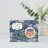 米海軍 予定保存と旗 案内ポストカード (スタンド正面)