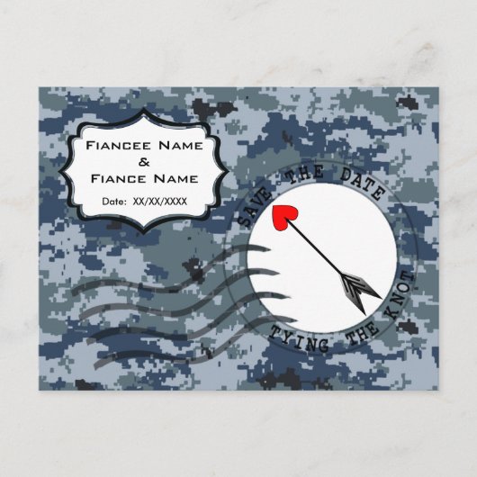 米海軍 予定保存 & 矢印 案内ポストカード (正面)