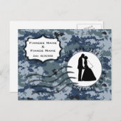 米海軍　保存の日 & 花嫁と花婿 案内ポストカード (正面/裏面)