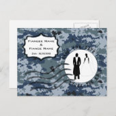 米海軍　保存の日 & 花嫁と花婿 案内ポストカード (正面/裏面)