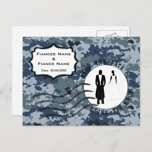 米海軍　保存の日 & 花嫁と花婿 案内ポストカード (正面/裏面)