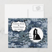 米海軍　保存日＆花嫁と花婿 案内ポストカード (正面/裏面)