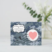 米海軍 救いの日付とハート 案内ポストカード (スタンド正面)