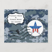 米海軍 救いの日付と星 案内ポストカード (正面)