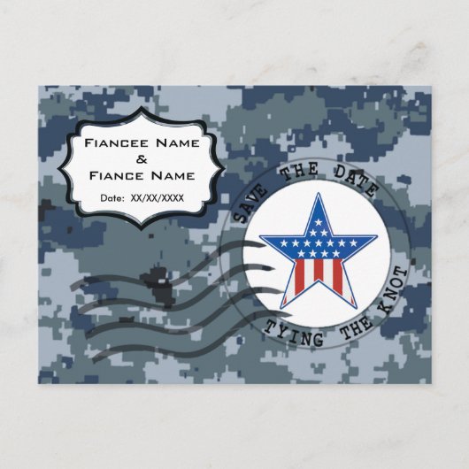 米海軍 救いの日付と星 案内ポストカード (正面)