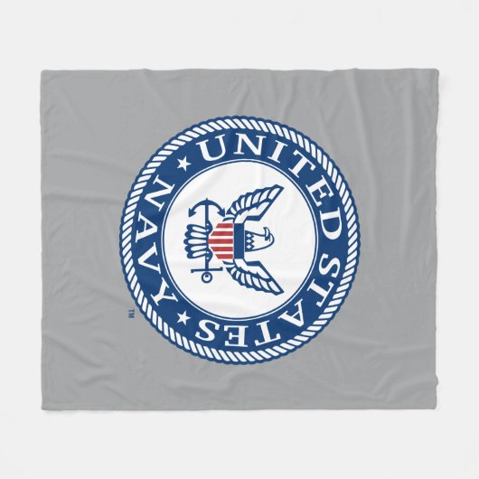 米海軍 |海軍代替エンブレム フリースブランケット (正面(横))