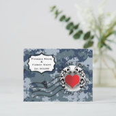 米海軍 結婚式場のご案内とラブハート 案内ポストカード (スタンド正面)