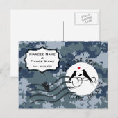 米海軍 結婚式場のご案内と愛の鳥 案内ポストカード (正面/裏面)
