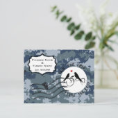 米海軍 結婚式場のご案内と愛の鳥 案内ポストカード (スタンド正面)