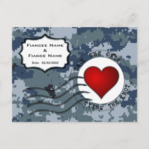 米海軍 結婚式場を確保しよう & ハート 案内ポストカード