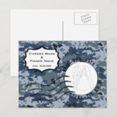 米海軍 結婚式場を確保せよ & 花婿花嫁 案内ポストカード (正面/裏面)