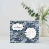 米海軍 結婚式場を確保せよ & 花婿花嫁 案内ポストカード (スタンド正面)