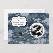 米海軍 結婚式場を確保 & 平和の鳩 案内ポストカード (正面/裏面)