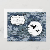 米海軍 結婚式場を確保 & 愛の鳥 案内ポストカード (正面/裏面)