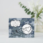 米海軍 記念日とハート 案内ポストカード (スタンド正面)