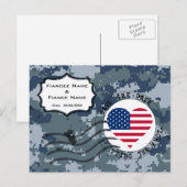 米海軍 Save the Date & アメリカンハート 案内ポストカード (正面/裏面)