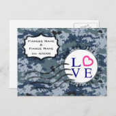 米海軍(USN) 結婚式場を確保して、愛を大切に 案内ポストカード (正面/裏面)