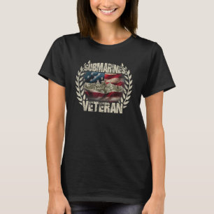 米潜水艦退役軍人奉仕 軍国主義 Tシャツ