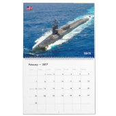 米潜水艦 カレンダー (2月 2027)