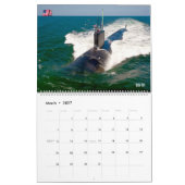 米潜水艦 カレンダー (3月 2027)