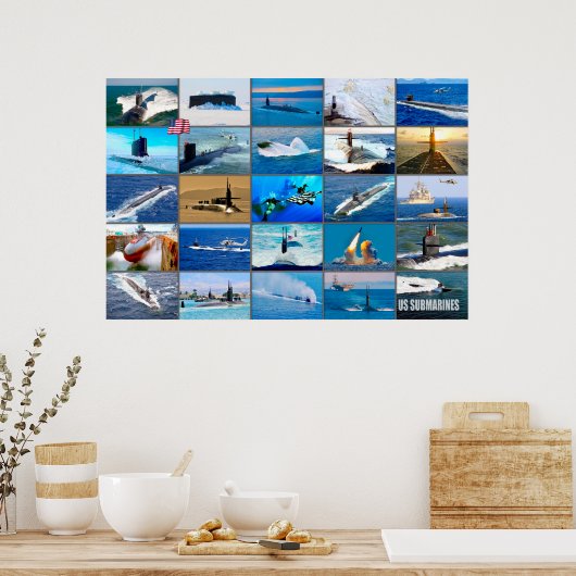 米潜水艦「モンタージュ」 ポスター (キッチン)