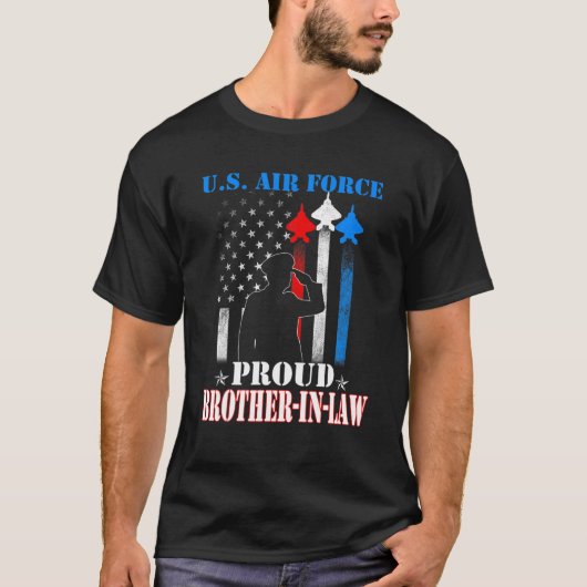 米空誇りを持った軍義兄国旗愛国心M Tシャツ (正面)