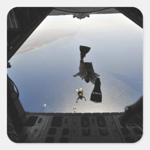 米空軍のパラレースキューマンが飛び出した スクエアシール