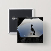 米空軍のパラレースキューマンが飛び出した 缶バッジ (正面&裏面)