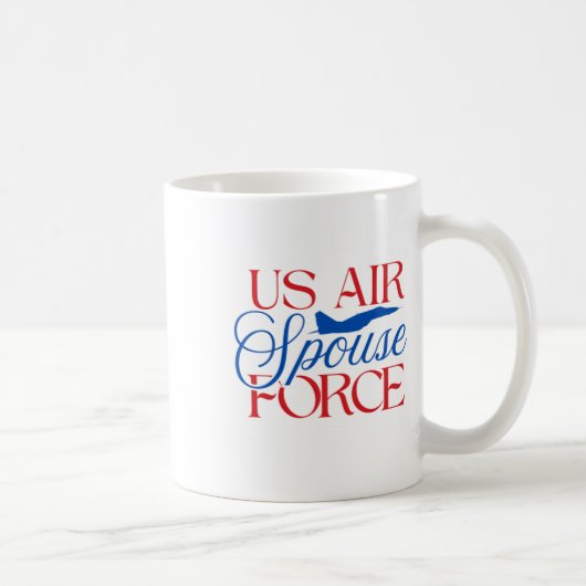 米空軍の配偶者 - 誇り高き軍人の妻の夫 コーヒーマグカップ (右)