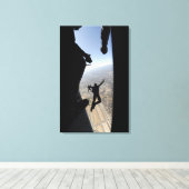 米空軍アカデミーのパラシュートチーム キャンバスプリント (インサイチュ (ウッドフロア))