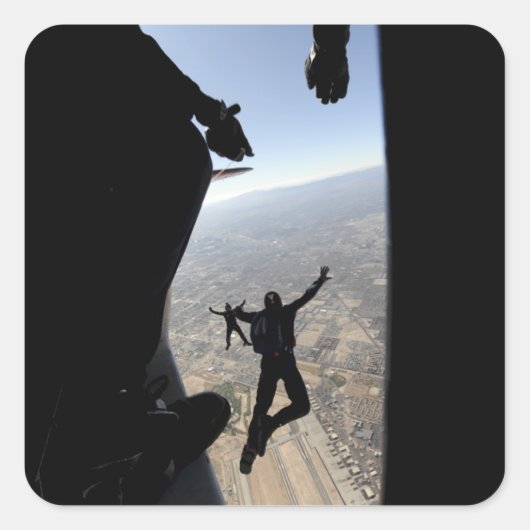 米空軍アカデミーのパラシュートチーム スクエアシール (正面)