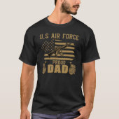米空軍パパアメリ誇りを持ったカ退役軍人デー Tシャツ (正面)