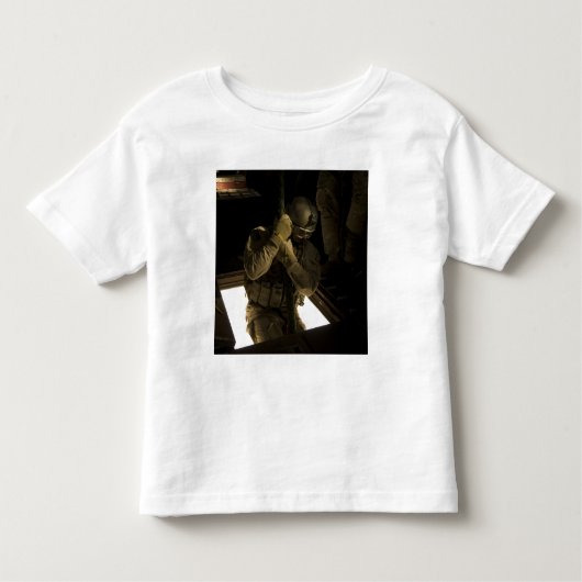 米空軍パラレースカーが降下を始める トドラーTシャツ (正面)