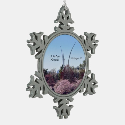 米空軍メモリアルプーターオーナメント スノーフレークピューターオーナメント (左)