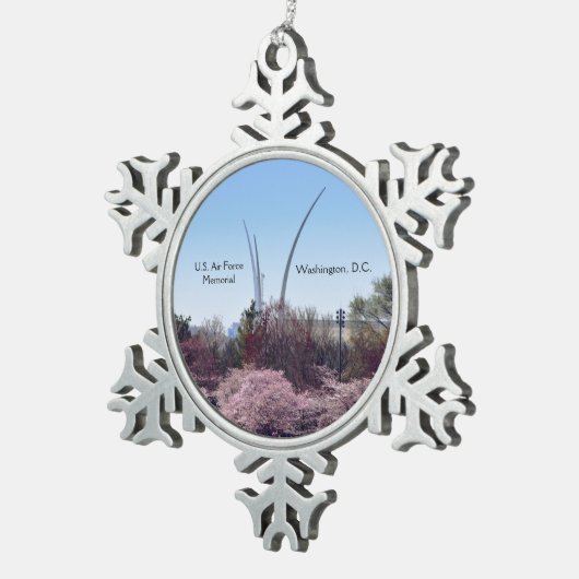 米空軍メモリアルプーターオーナメント スノーフレークピューターオーナメント (右)