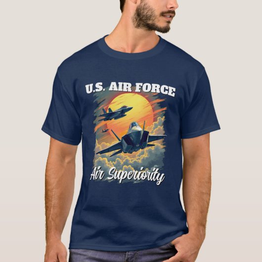 米空軍優越性Tシャツ男性へ Tシャツ (正面)