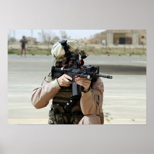 米空軍航空従事者が警備を行う ポスター (正面)