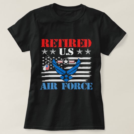 米空軍退役軍人退職した米空軍147 Tシャツ (デザイン正面)