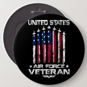 米空軍退役軍人7月Tシャツアマー4日 缶バッジ (正面&裏面)