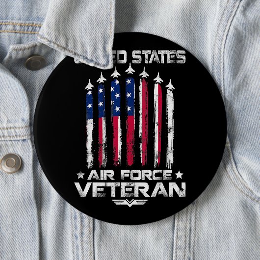 米空軍退役軍人7月Tシャツアマー4日 缶バッジ (インサイチュ)