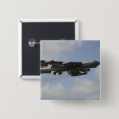 米空軍B-52の飛行中の成層要塞 缶バッジ (正面&裏面)