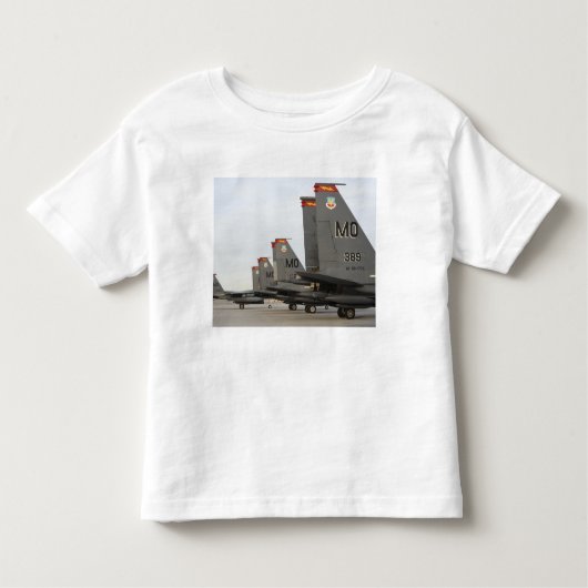 米空軍F-15Eストライクイーグルズ トドラーTシャツ (正面)